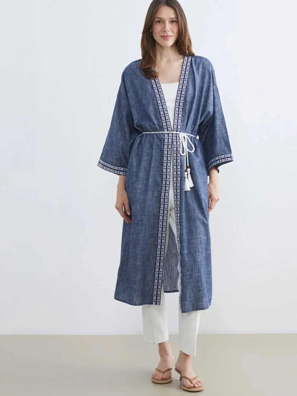 Zara | Intimates & Sleepwear | Nwt Zara Indigo Blue Linen Blend Embroidered Belted Kimono Wpockets Size Xss | Poshmark Zara | Intimates & Sleepwear | Nwt Zara Indigo Blue Linen Blend Embroidered Belted Kimono Wpockets Size Xss | Poshmark
